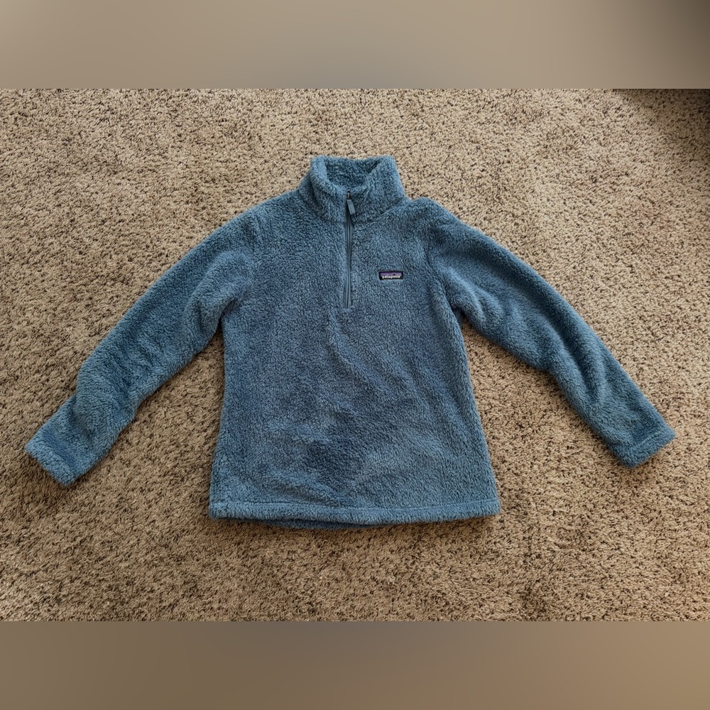 Women’s Fuzzy Blue Patagonia Pullover Excellent size Large